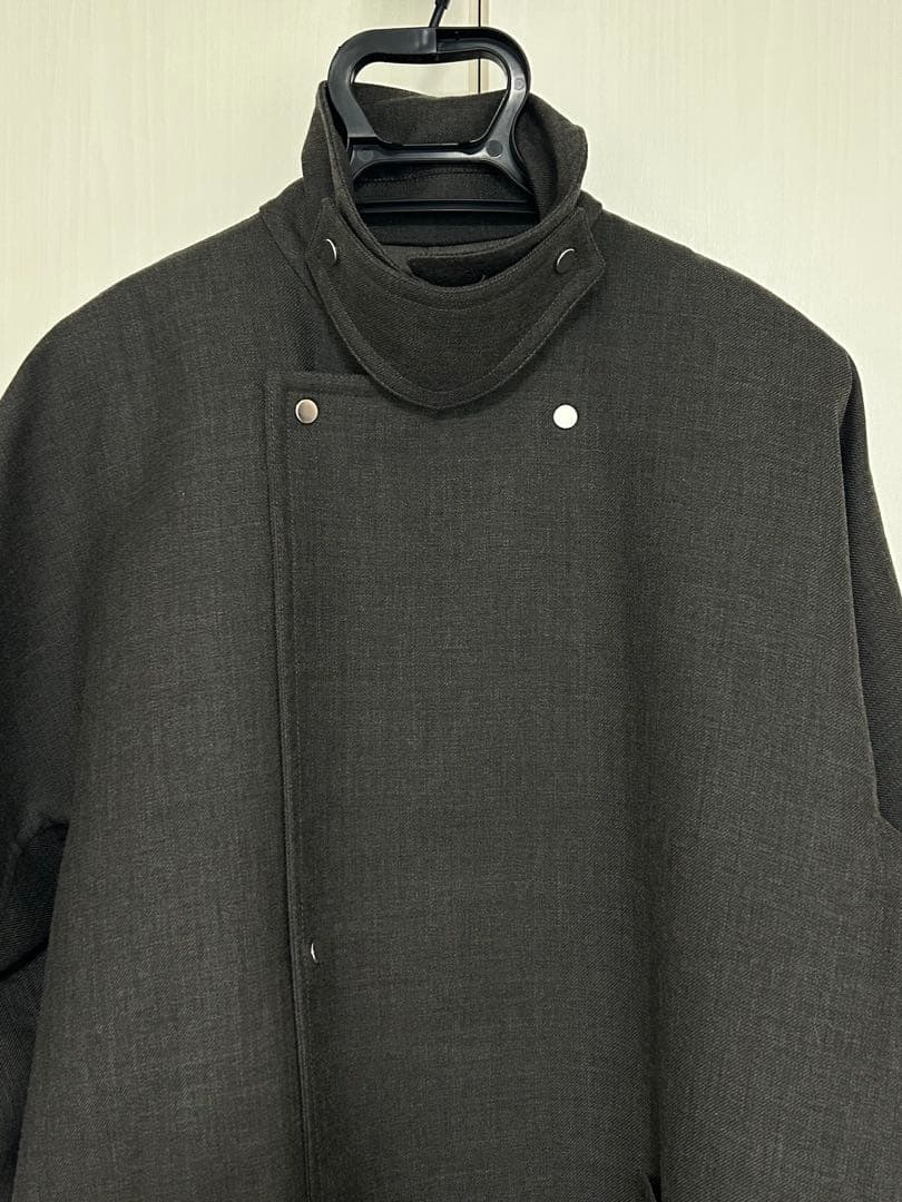 2025AWアダムエロペADAM ET ROPE'ソモウリバーロングコート美品