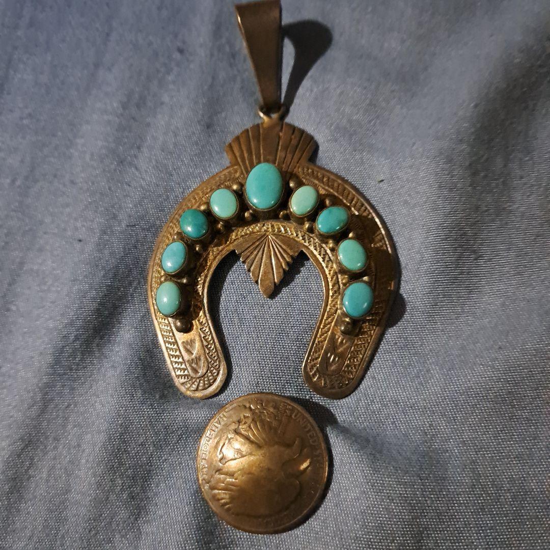 ターコイズ装飾 ナジャペンダントナバホ族