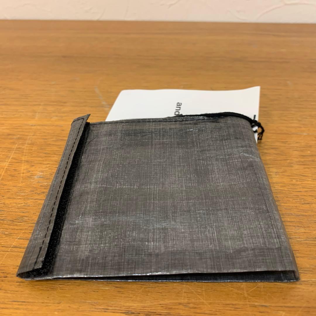 N0830-6★未使用 and wander 財布 グレー