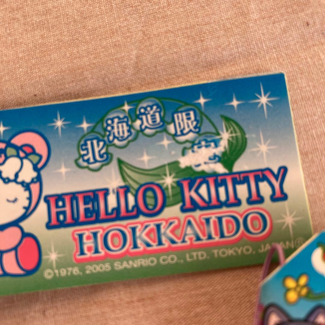 キティ　ストラップ　うさぎ　動物　北海道　箱根　仙石原　ピンク　和柄　根付け