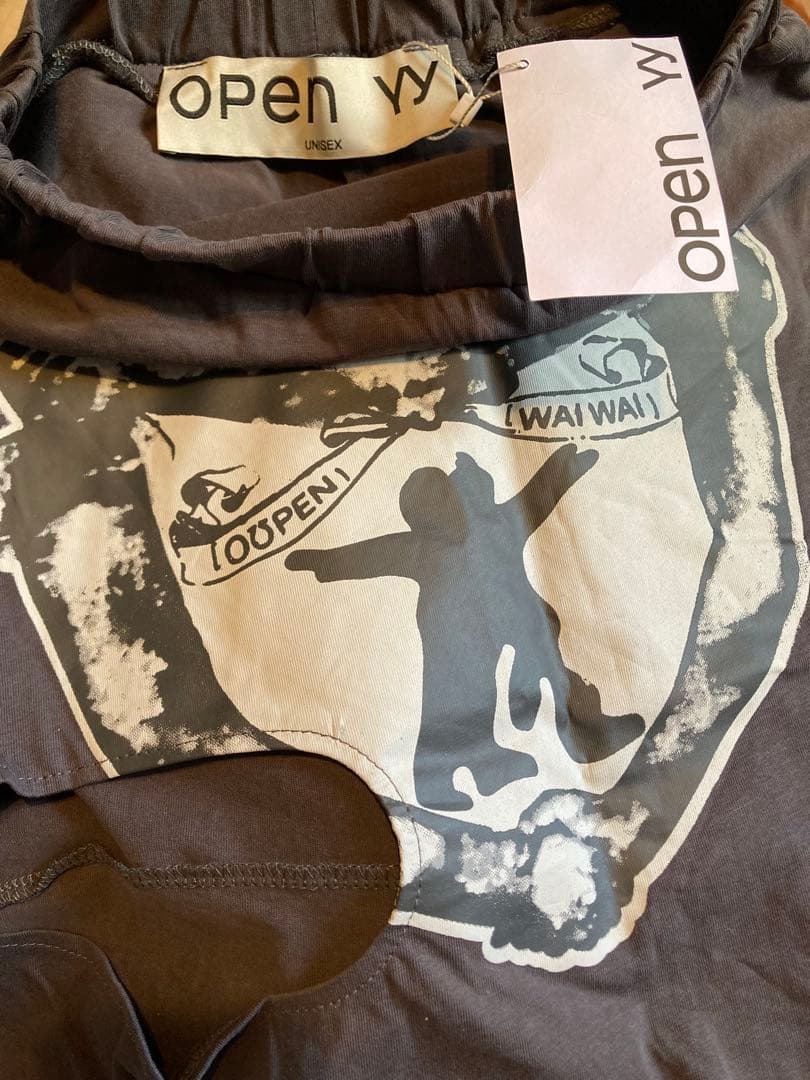 新品タグ付 open yy オープンワイワイ 韓国ブランド 変形スカート黒