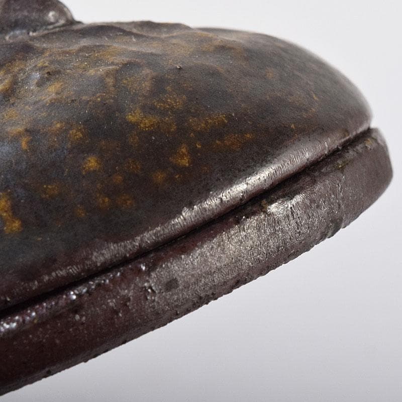 Lukes　茶道具　備前焼　人間国宝　金重陶陽作　猪摘香合　V　R8407