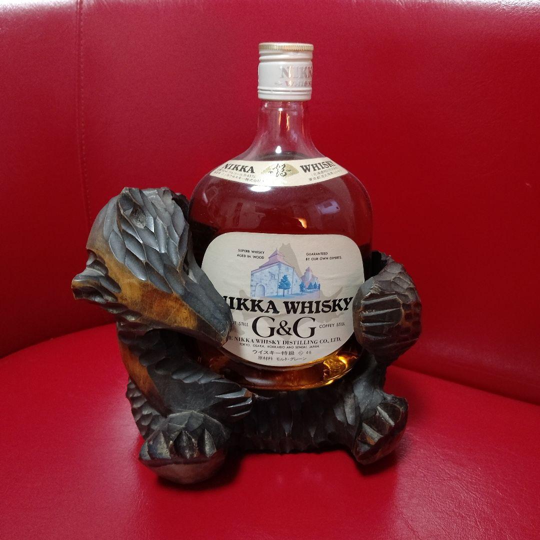 木彫り熊ニッカウイスキー G&G 760ml & ミニボトル50ml