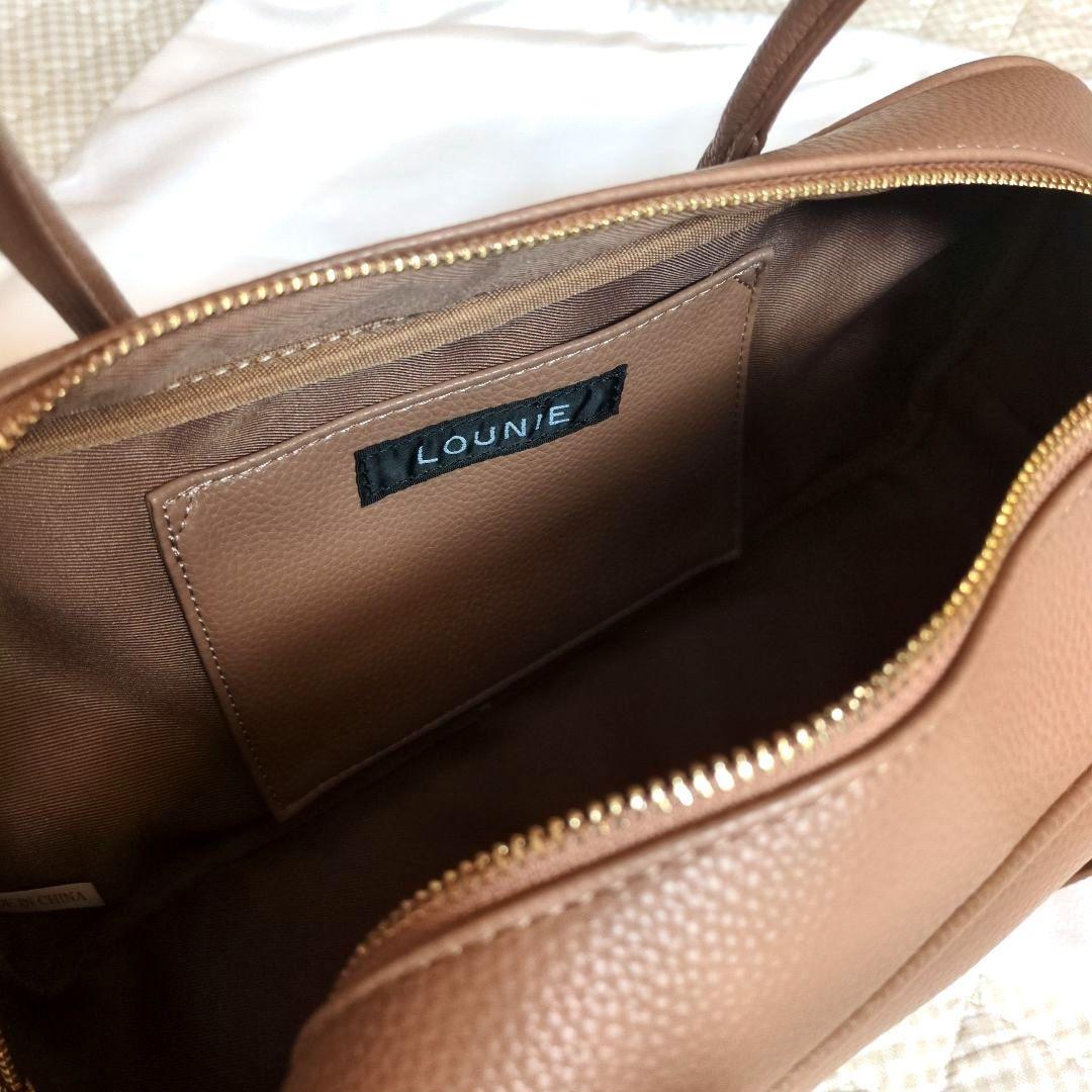 新品未使用　ルーニィ♥人気　スクエアボストンバッグ　キャメル