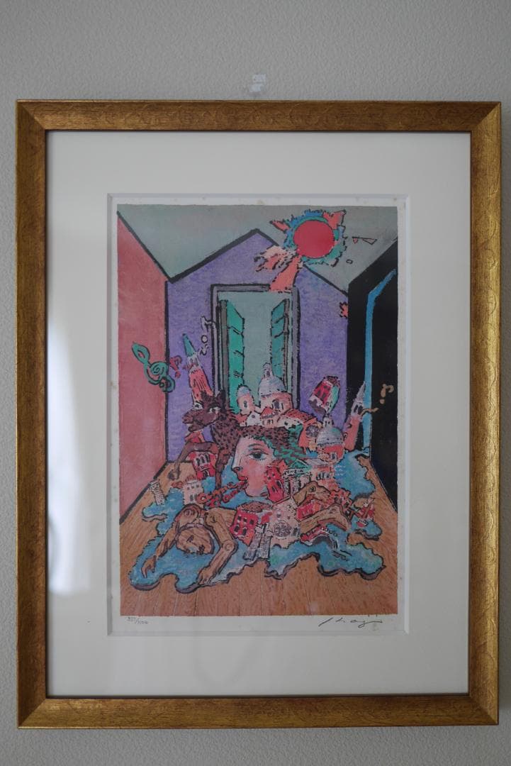 処分 値下げ：絹谷幸二画伯のリトグラフ　題名不詳