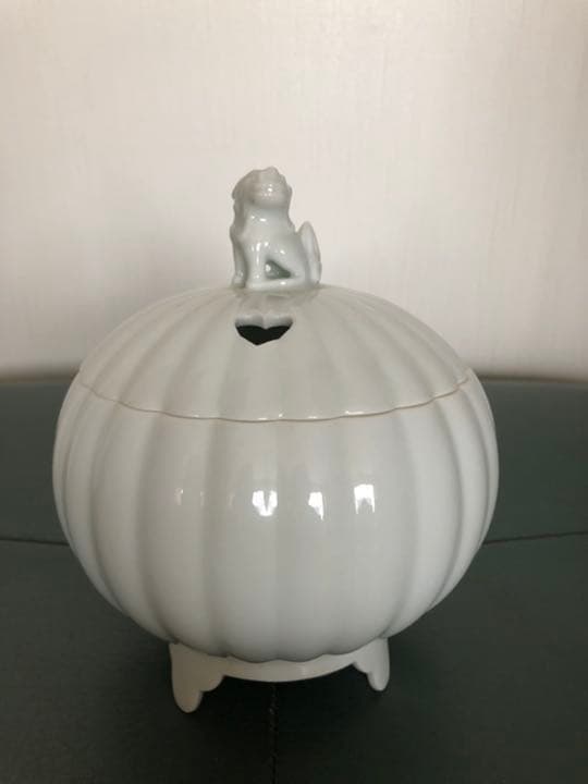 香炉　有田焼　白磁　奥川俊右衛門