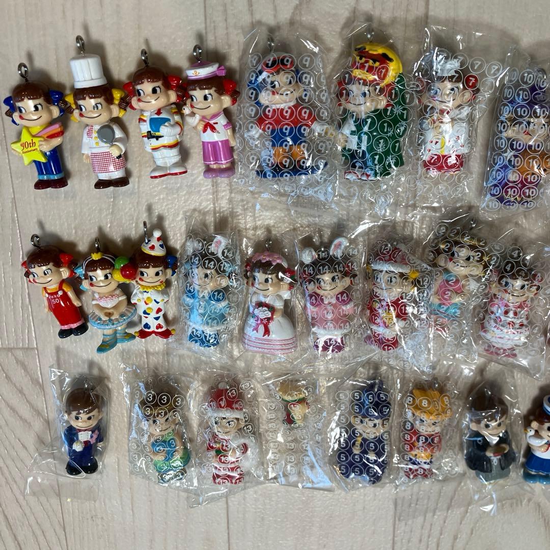 セット　ペコちゃん　ぽこちゃん　50周年　フィギュア　人形　缶　カン　不二家