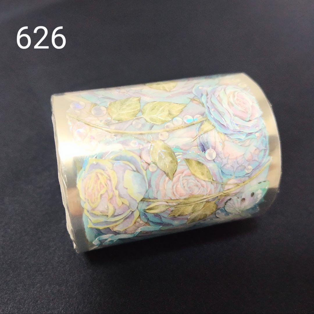 巻売 626★ 海外 マスキングテープ マステ PET 花 装飾 薔薇 贝壳光