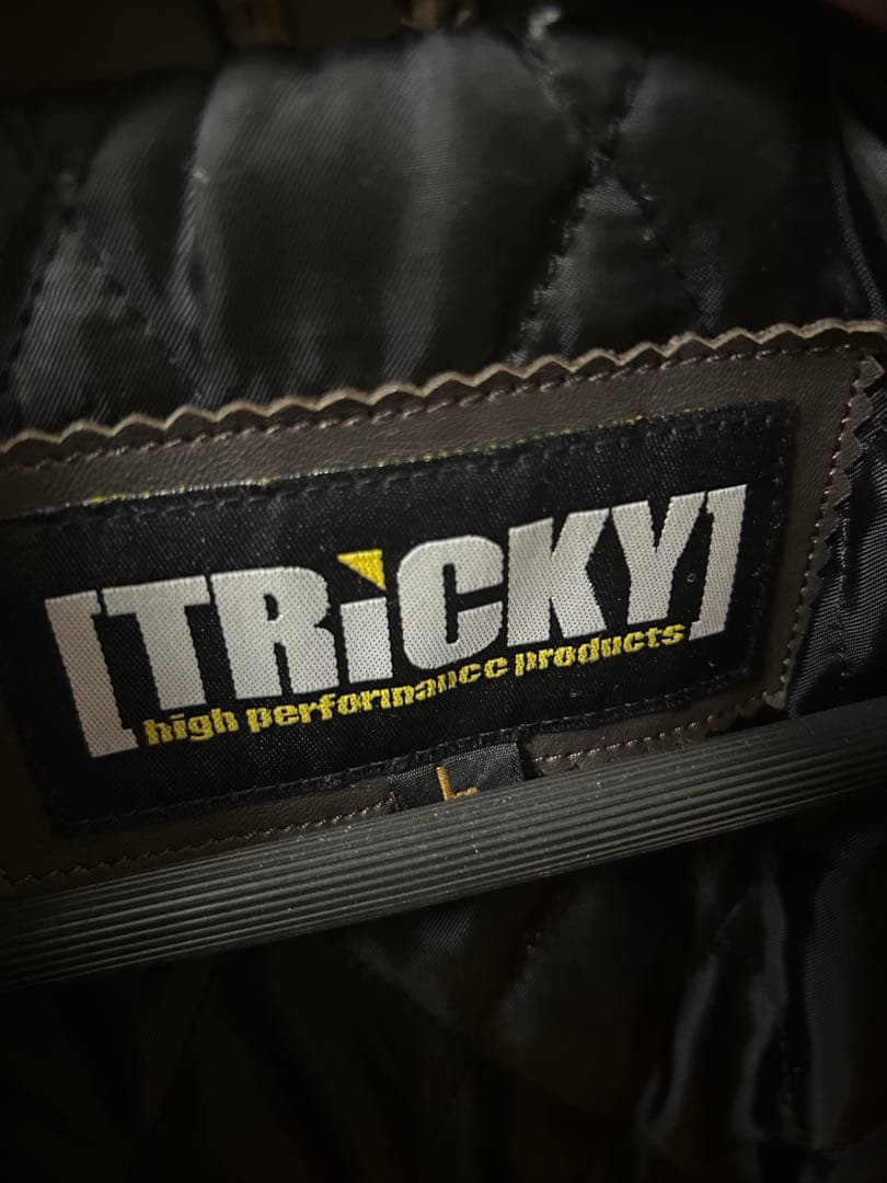 トリッキー TRICKY レザー シングルライダースジャケット ダークブラウン