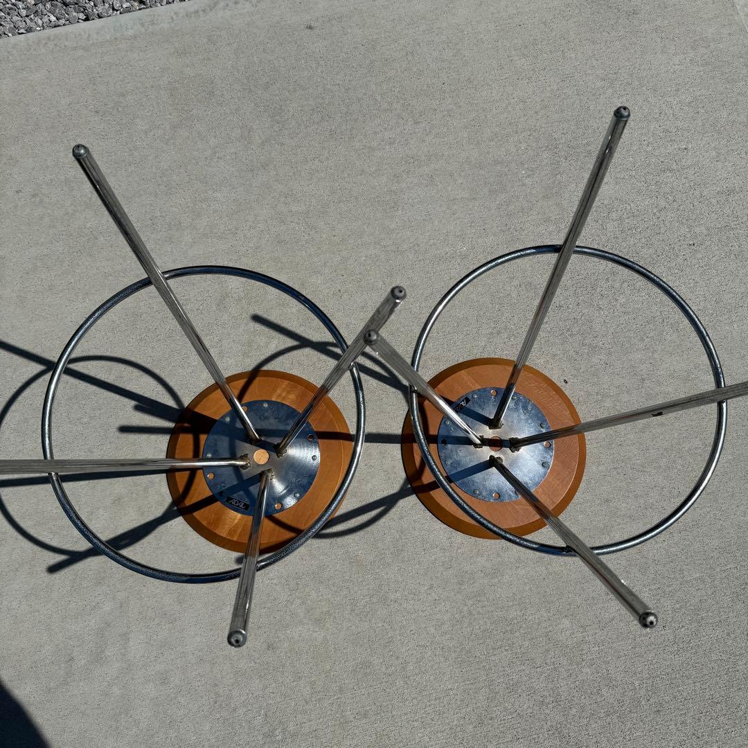 ACTUS　スツール　2脚セット　木製　円形座面　カウンターチェア