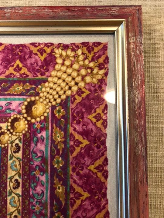 ★ジムトンプソンスカーフ額装★タイシルク