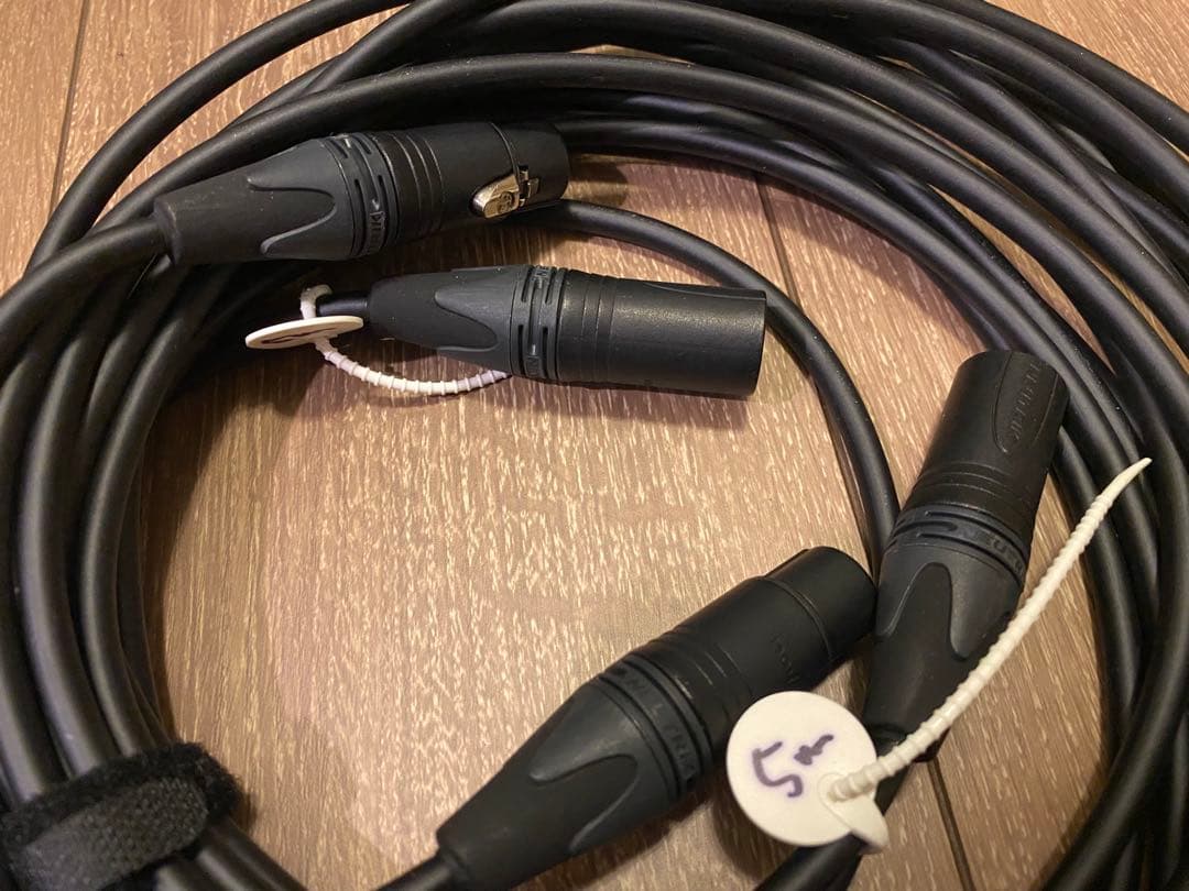 CANARE 4E6S 5m 2本 NEUTRIK XLR マイクケーブル ③