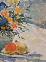 【真作】版画　パトリック・リビングストーン　リトグラフ　花と果実　V142