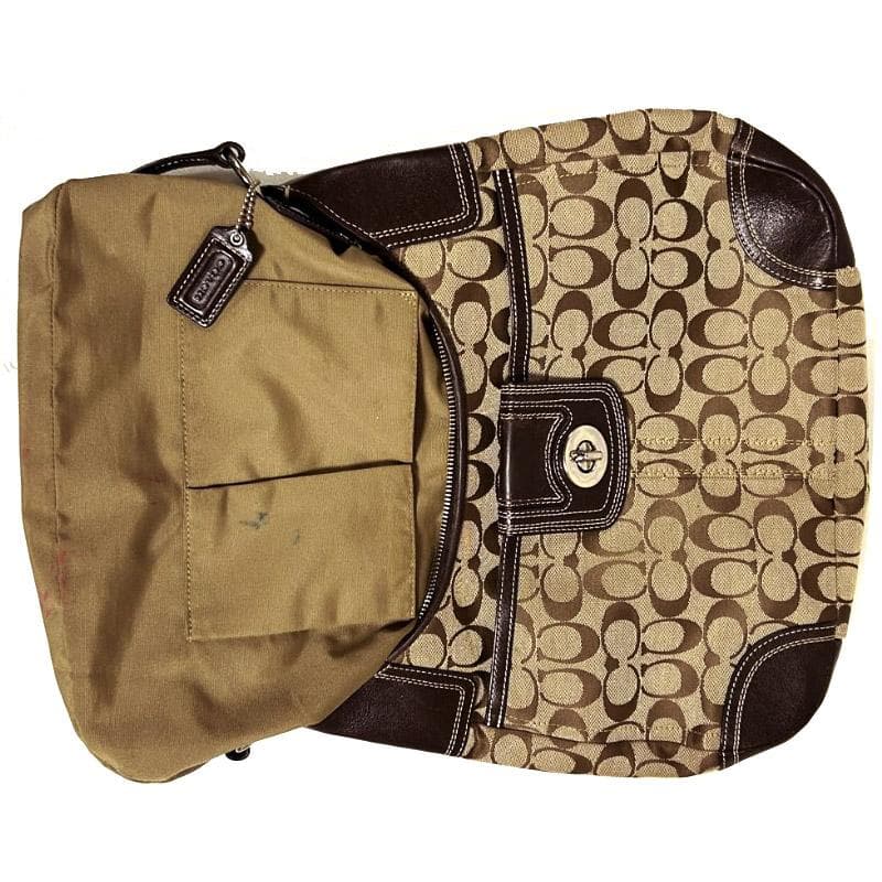 コーチ COACH セミショルダーバッグ 肩掛けバッグ シグネチャーブラウン