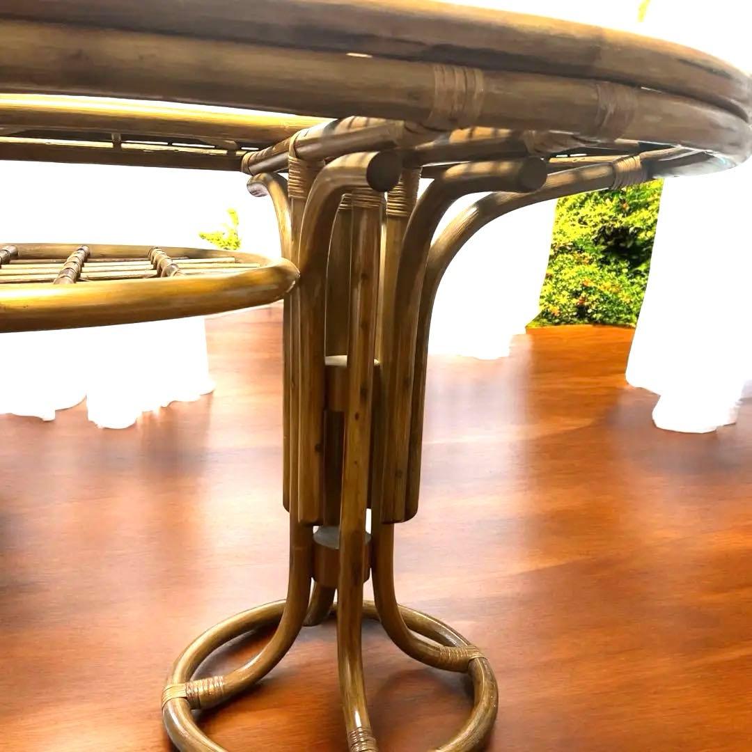 tomato レア❣️ラタン テーブル ダイニングテーブル カウンター