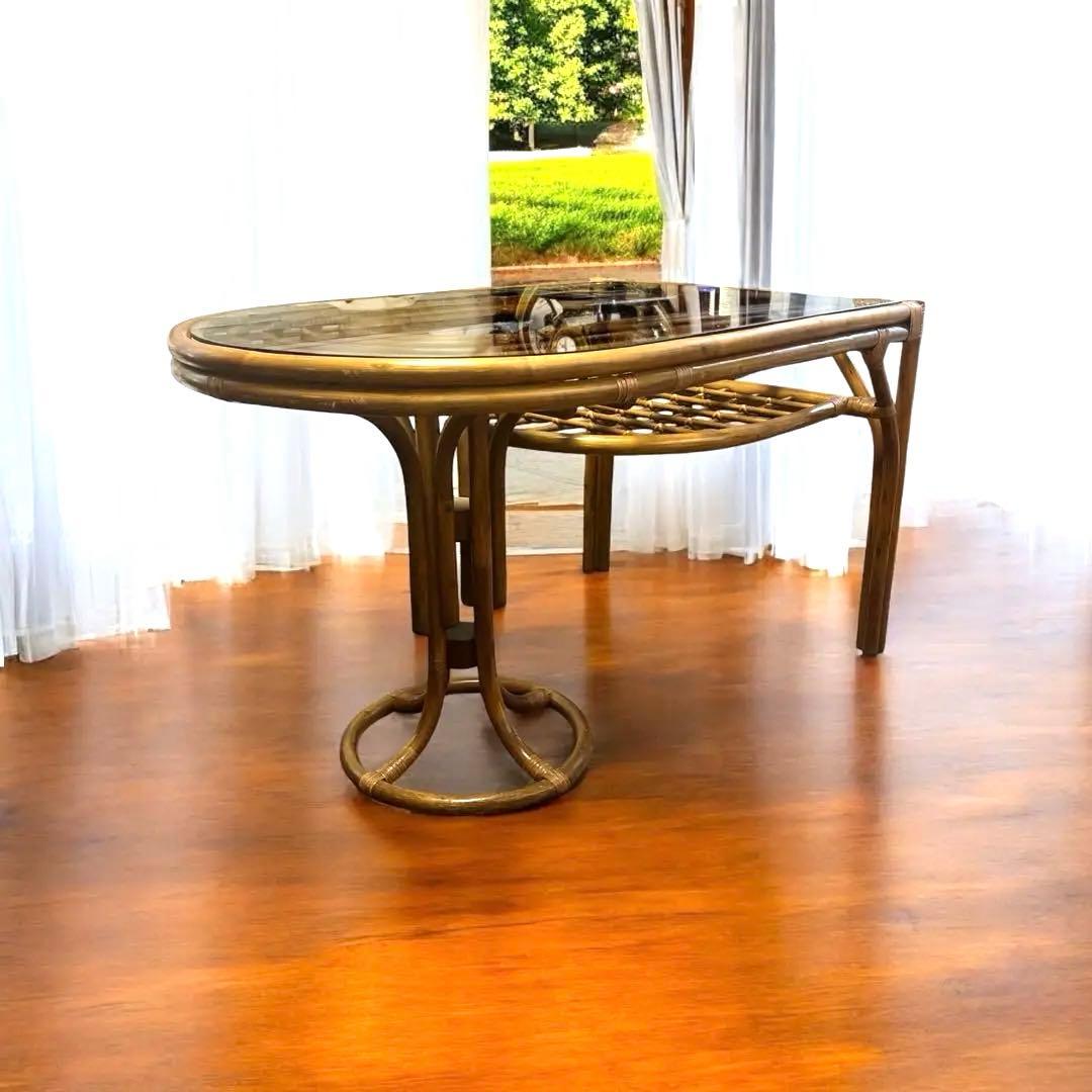 tomato レア❣️ラタン テーブル ダイニングテーブル カウンター