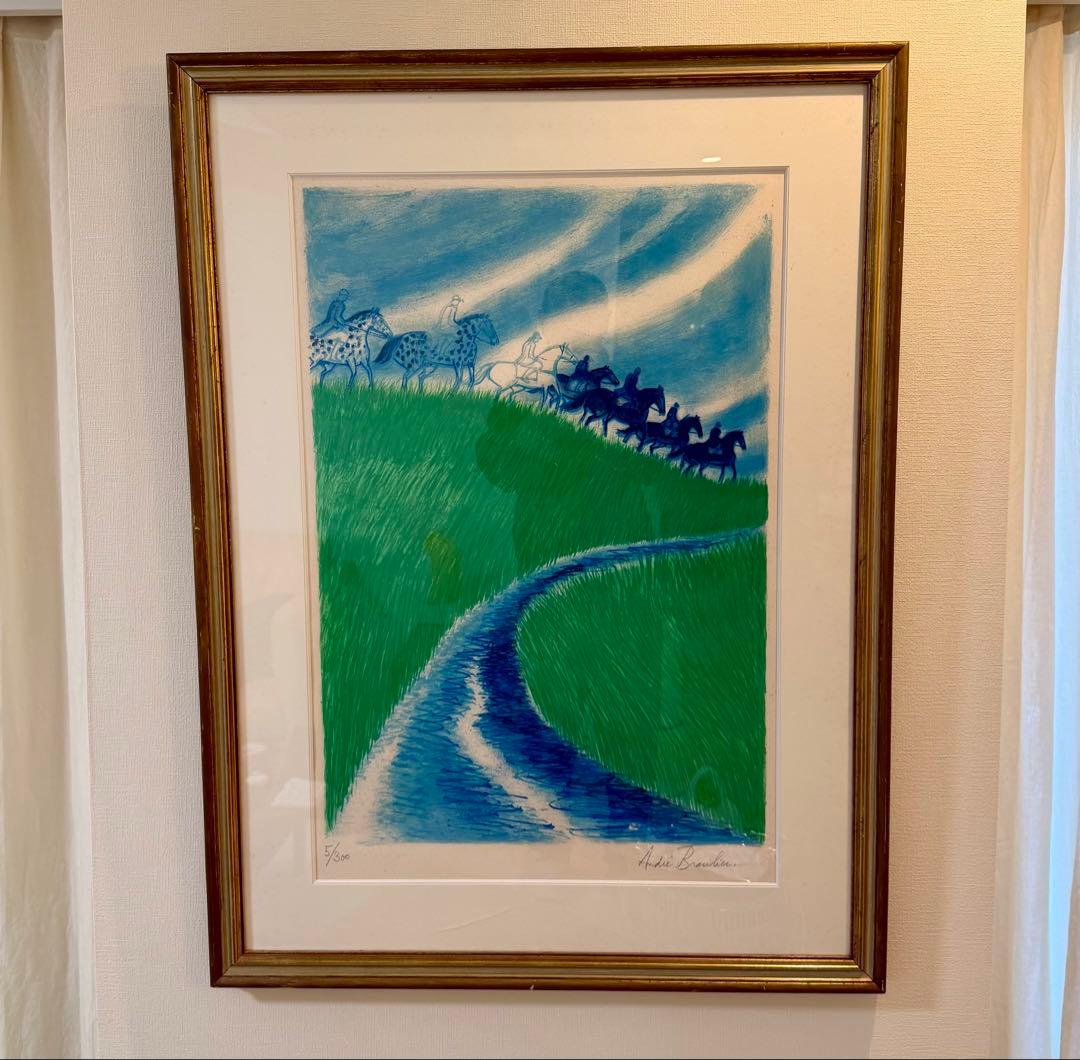 Andre Brasilier ブラジリエ 版画 モダンアート 額装 #187