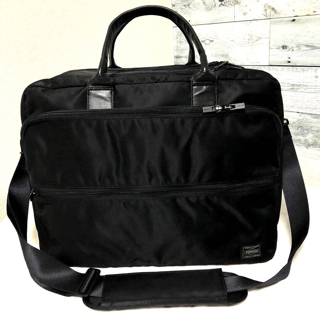 未使用級✨ポータータイム オーバーナイト 2way ボストン 3層 A4ブラック