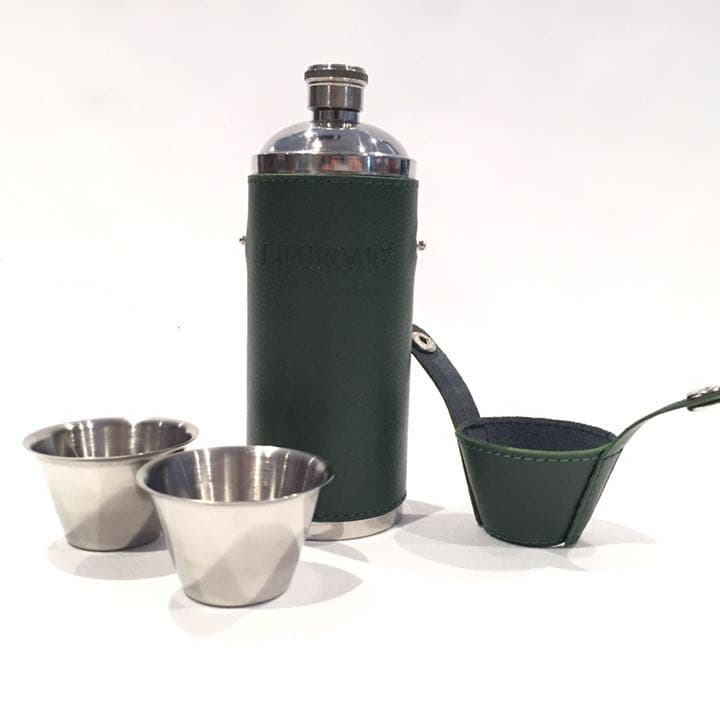 激シブ！ラフロイグ スキットル ボトル 革カバー&カップ付き