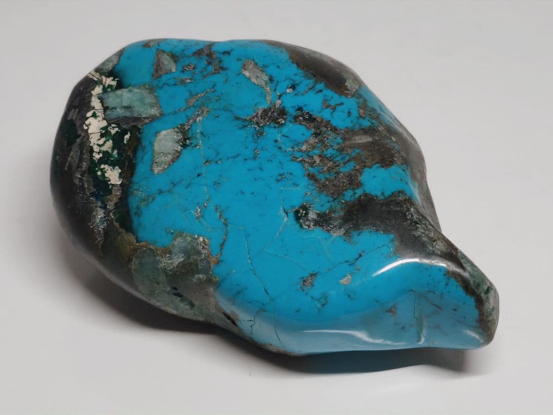 ターコイズ 204g トルコ石 原石 鑑賞石 自然石 誕生石 鉱物 鉱石 水石