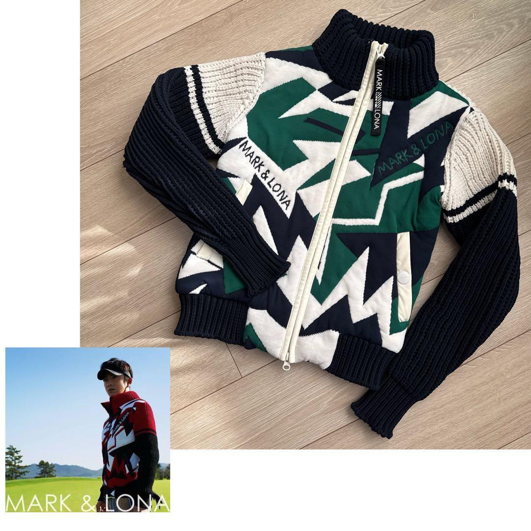 MARK&LONAマークアンドロナ 裏地付ニット切り替え ジャケット 36(S)