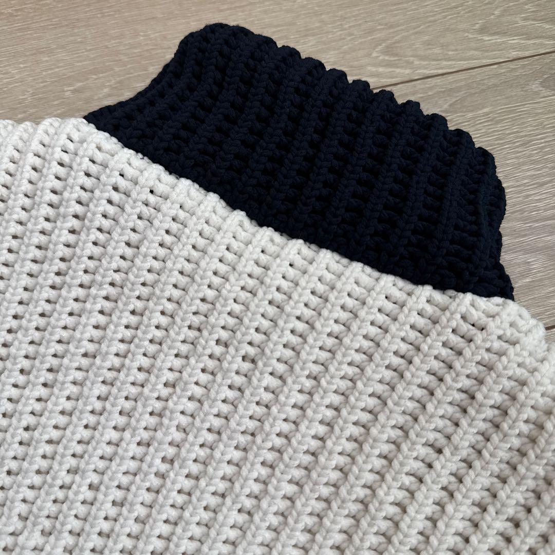 MARK&LONAマークアンドロナ 裏地付ニット切り替え ジャケット 36(S)