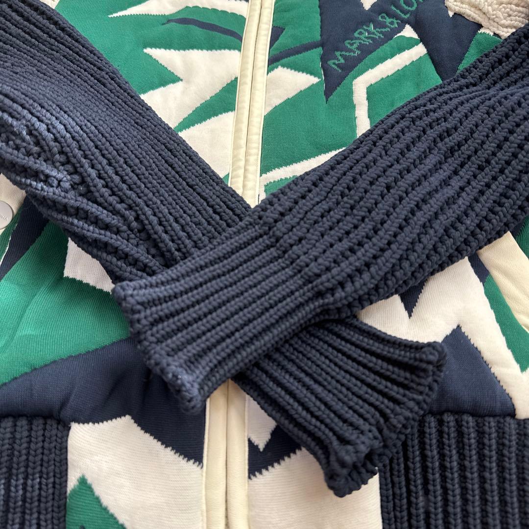 MARK&LONAマークアンドロナ 裏地付ニット切り替え ジャケット 36(S)