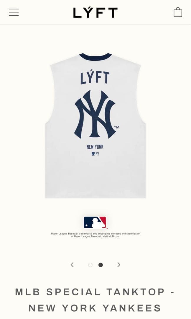 リフト LYFT MLB TANKTOP NEW YORK YANKEES XL