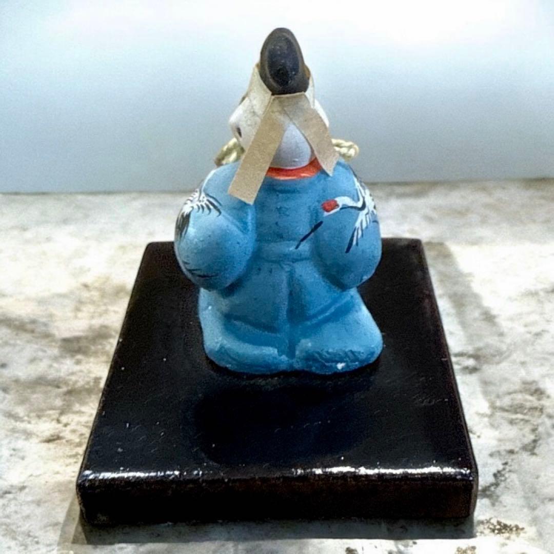 ★鶴の絵が描かれた縁起がいい伝統的な日本の陶器置物★