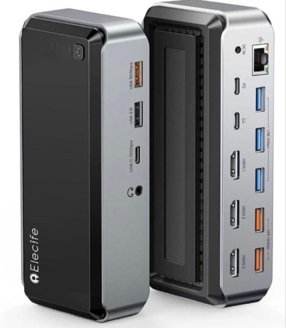 ドッキングステーション USB-C 4画面 4K