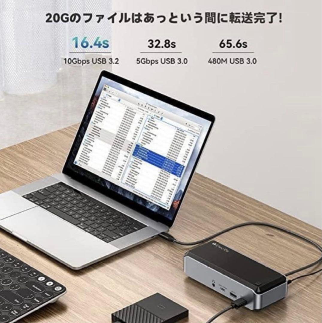 ドッキングステーション USB-C 4画面 4K
