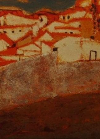 三岸節子、「小さな町（アンダルシア）」、厳選、希少画集・額装画