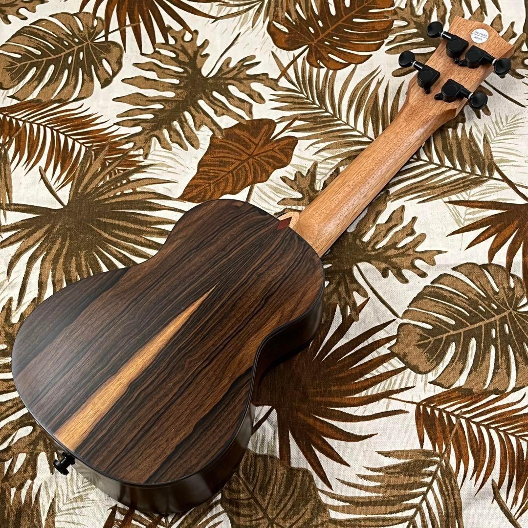 【高級材】Smijer黒檀材とシャム柿のソプラノ・ウクレレ【ウクレレ専門店】