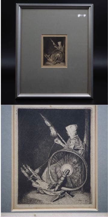 送料無料　フランソワ・ボンヴァン Franois Bonvin 銅版画1861年