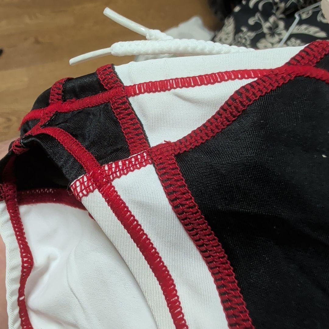 Mizuno 競泳水着 ブラック/ホワイト/レッド