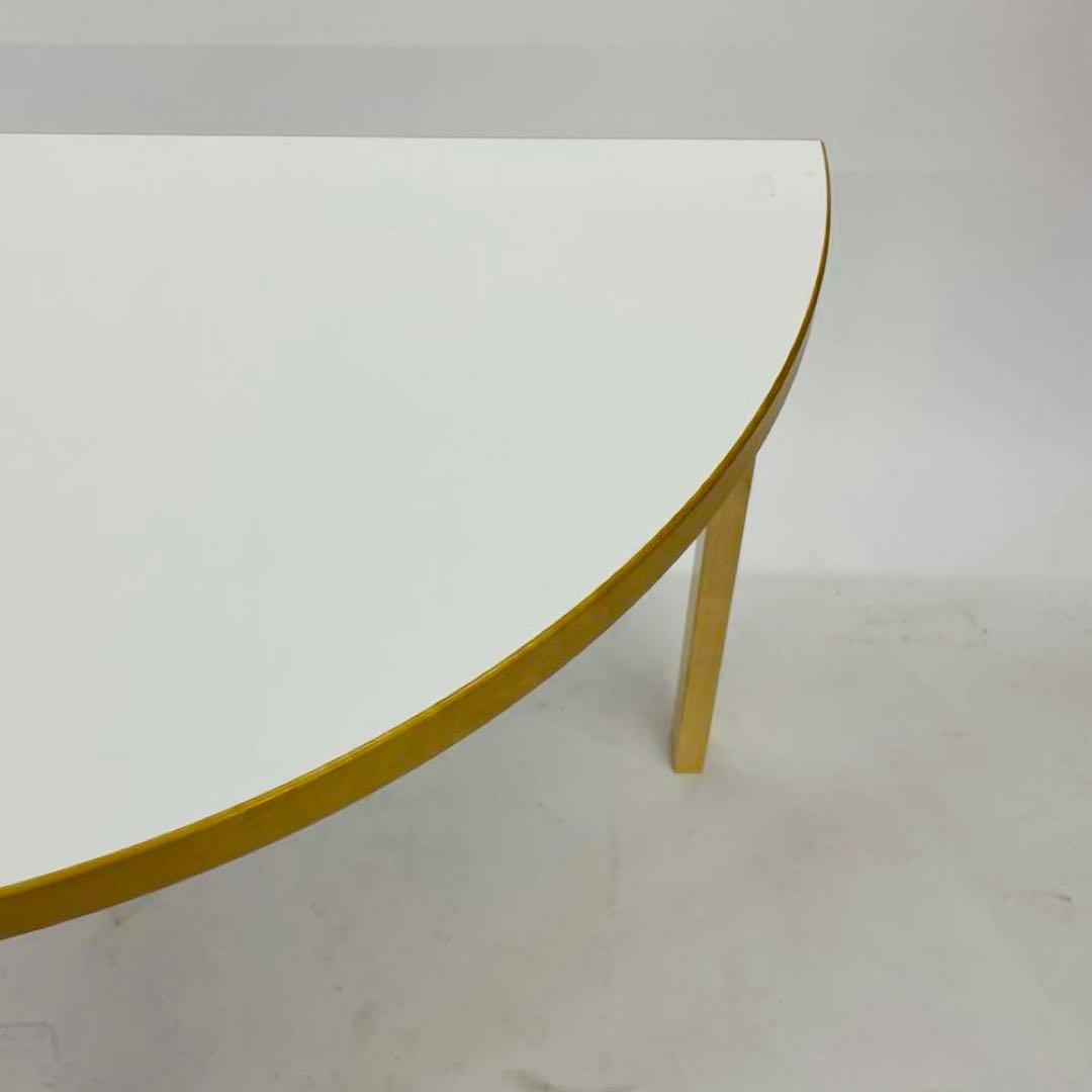 Artek テーブル 95 半円 Alvar Aalto ホワイトラミネート