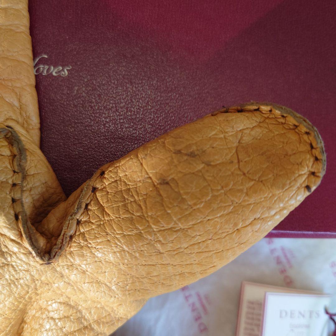 DENTS ペッカリー革グローブ　カシミア81/2