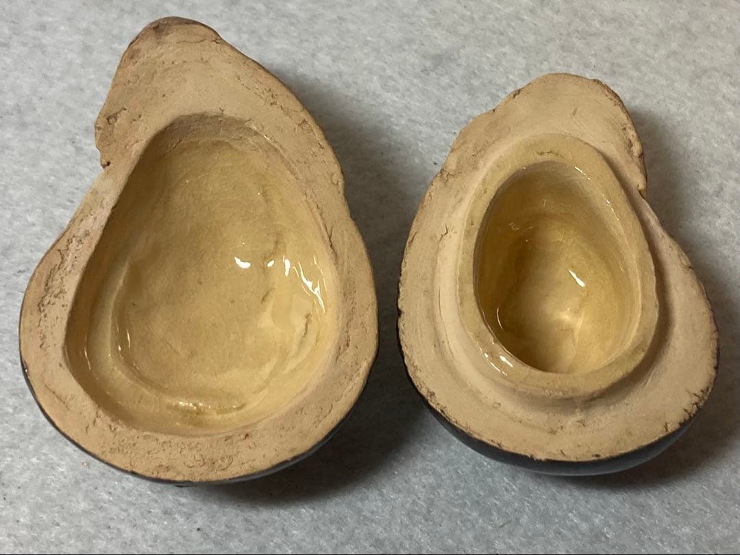 B394h「茄子 香合」佐々木二六作　共布共箱　松柏庵　天神蟹　愛媛　茶道具