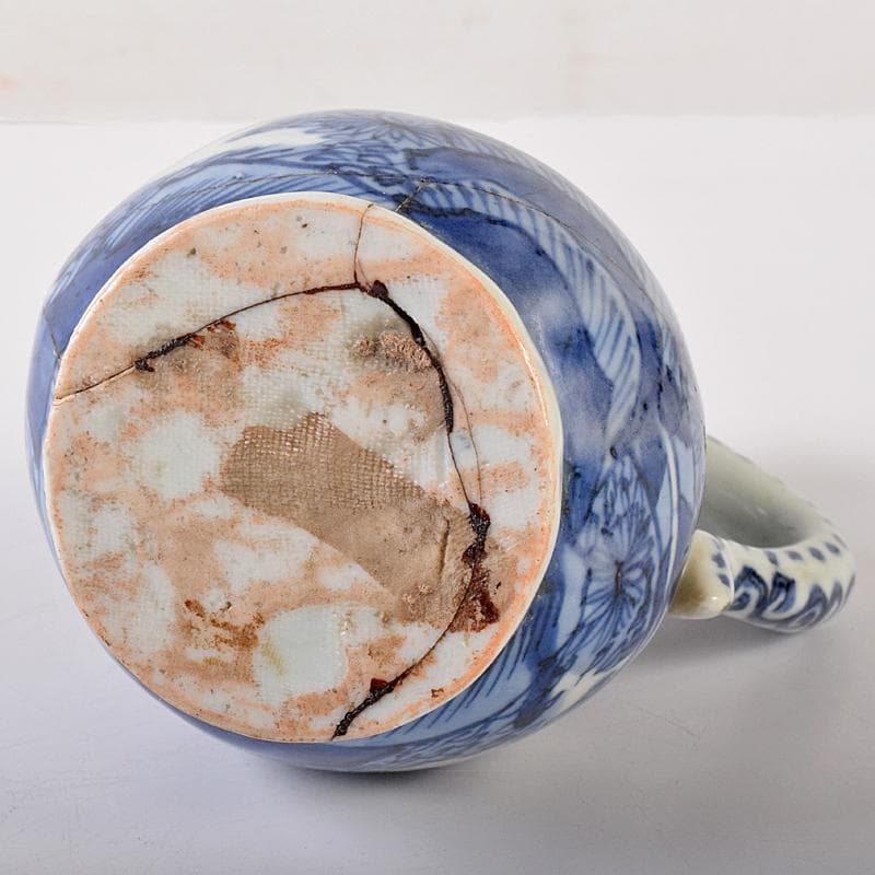 中国　青花　山水人物文　水注瓶　C　R7882