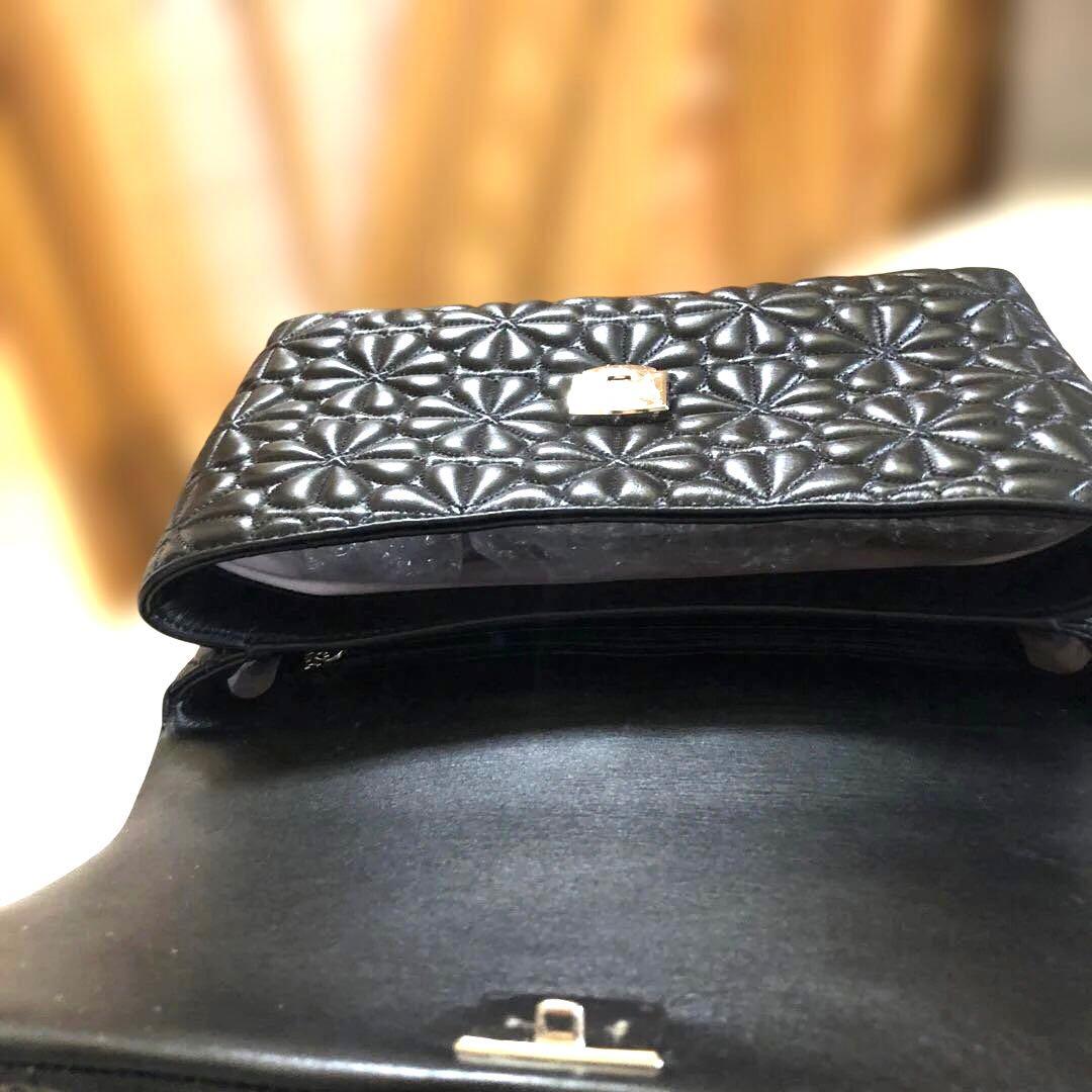 ［美品・希少］ケイトスペードニューヨーク　キルティングチェーンショルダーバッグ黒