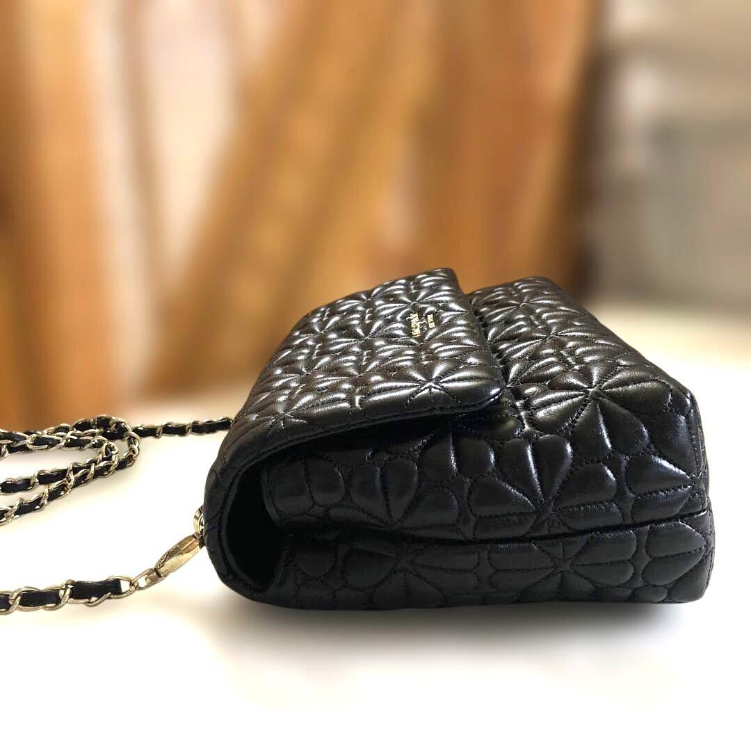 ［美品・希少］ケイトスペードニューヨーク　キルティングチェーンショルダーバッグ黒