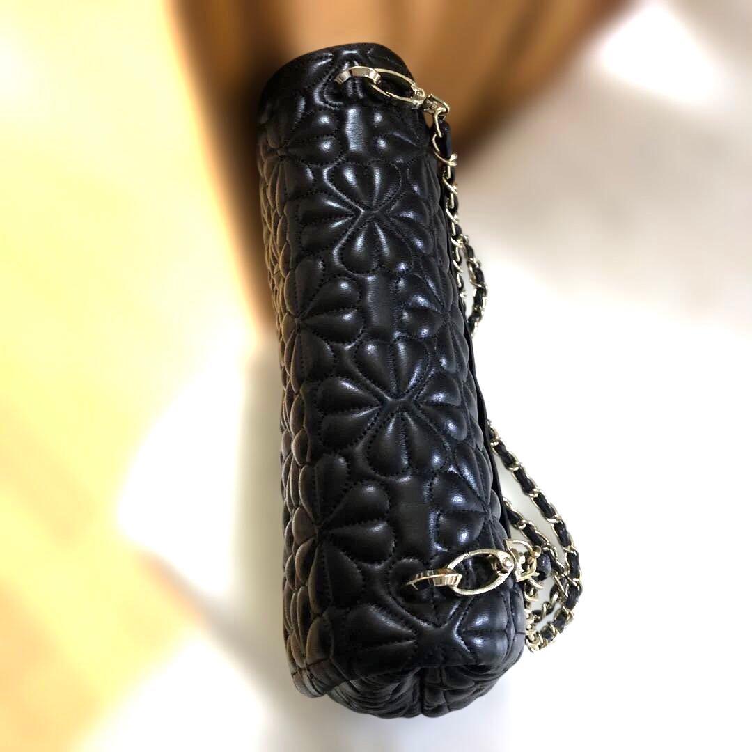 ［美品・希少］ケイトスペードニューヨーク　キルティングチェーンショルダーバッグ黒