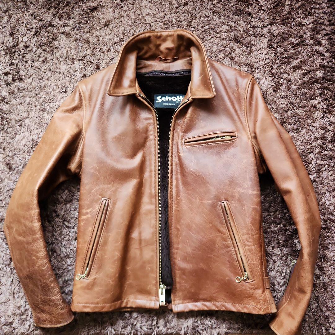 Schott シングルライダース643 ナバホブラウン サイズ38