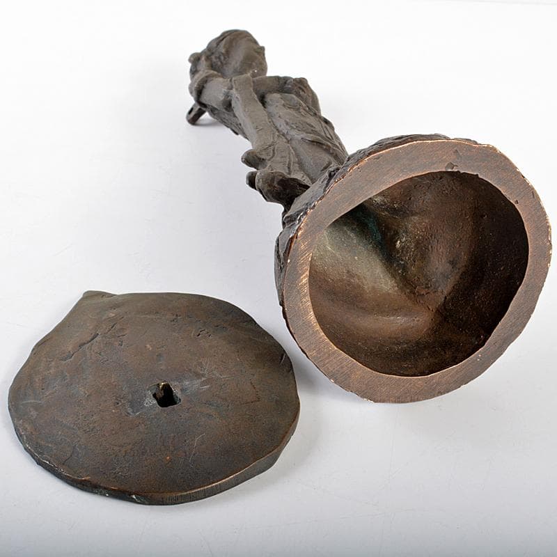 仏教美術　澤田政廣　古銅　観音菩薩像　仏像　置物　高さ約28cm　M　R5543