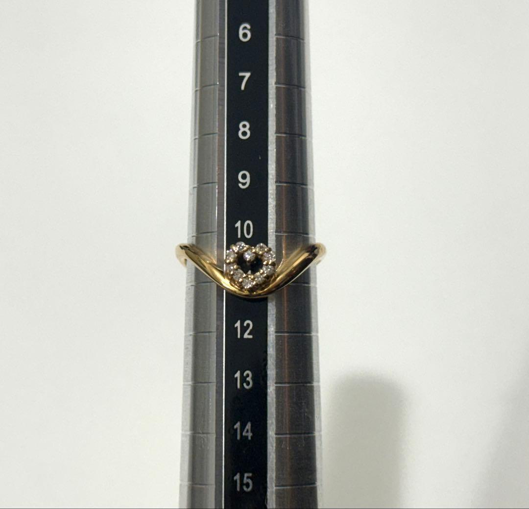 k18 ハート11号リング