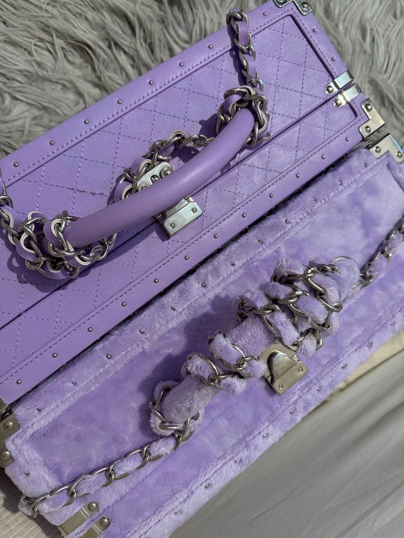 エンジェル空箱　紫　レザータイプ