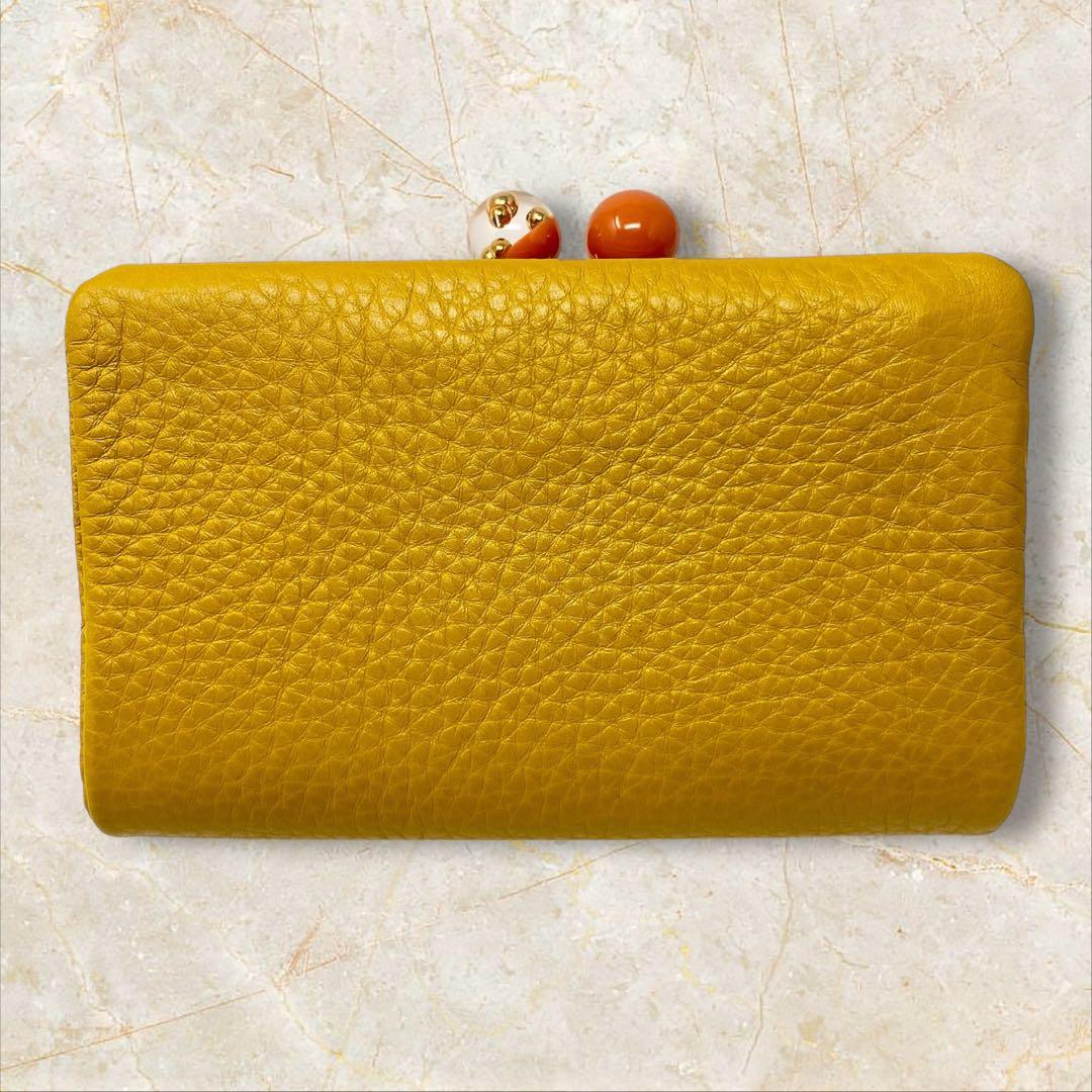 ear PAPILLONNER イアパピヨネ 財布 がま口 イエロー 黄色 イア