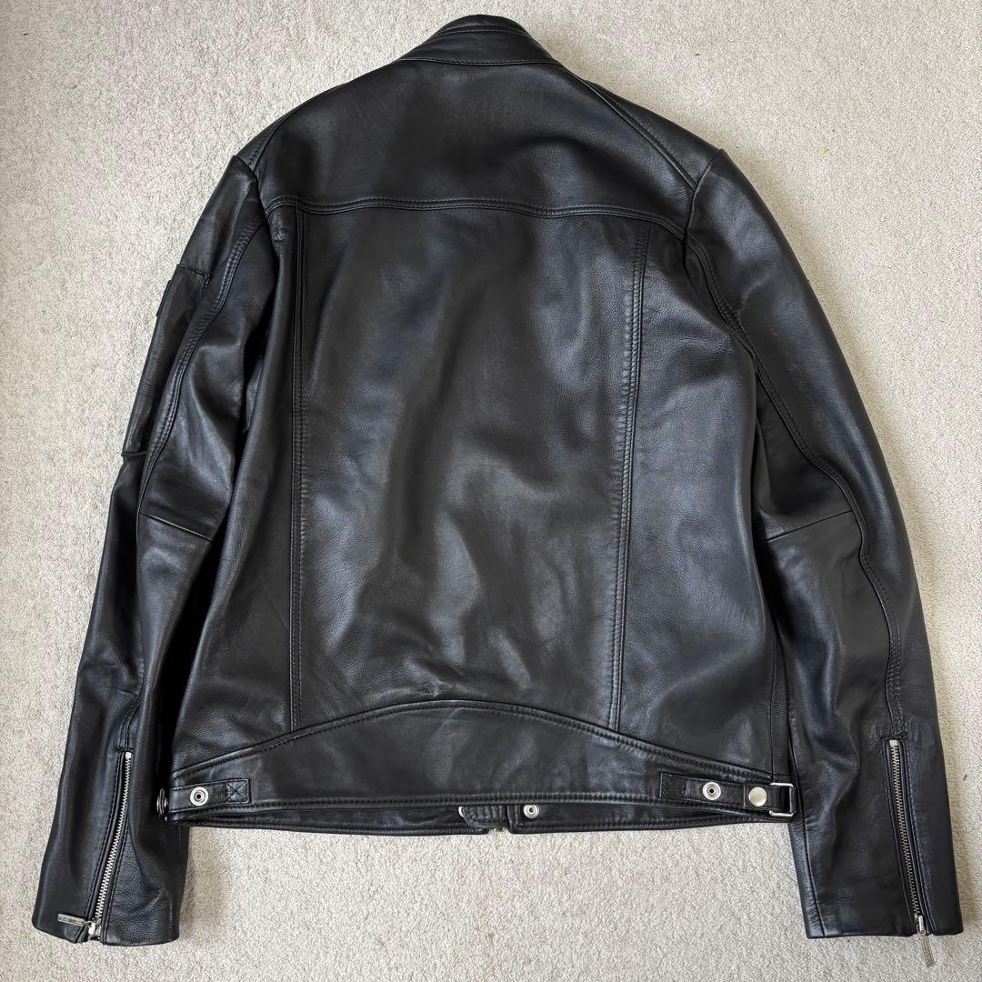 美品 ディーゼル レザージャケット ライダース Lサイズ シープスキン 羊革