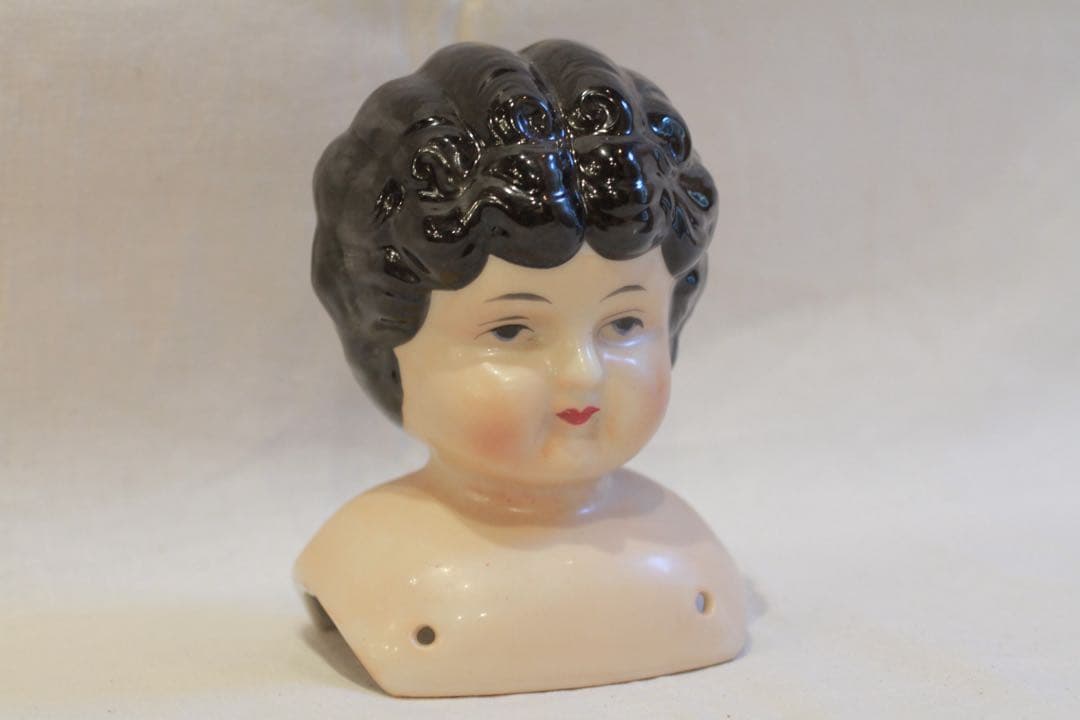 1930年頃　日本製　チャイナヘッドドール　頭部と手足のセット