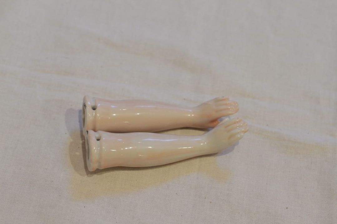 1930年頃　日本製　チャイナヘッドドール　頭部と手足のセット